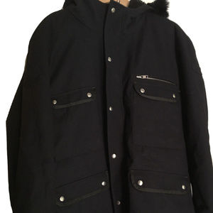KOOPLES hooded wool blend parka